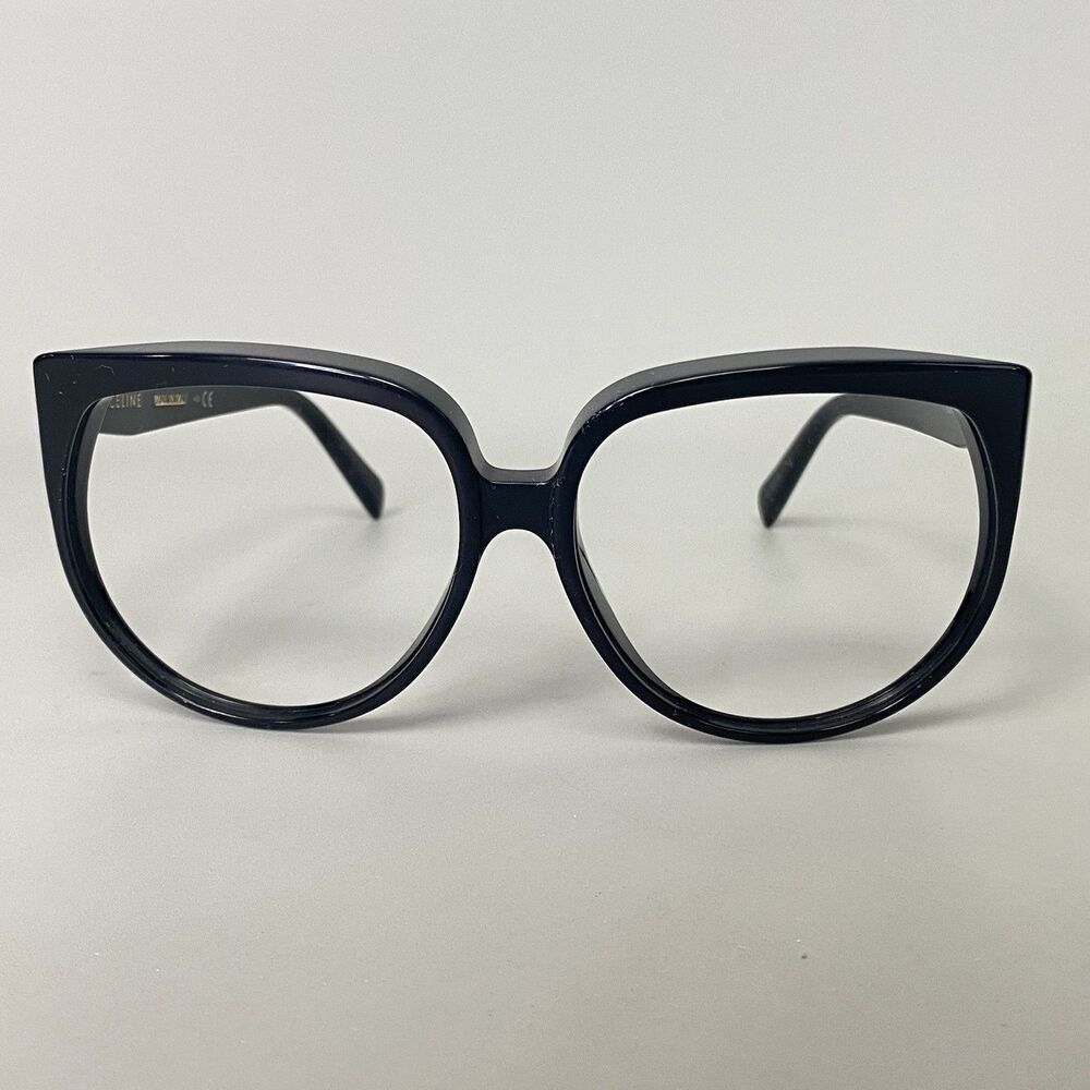 CELINE CL40048I 01W Black Oversized Eyeglasses Frames 62-15 140 Butterfly Italy